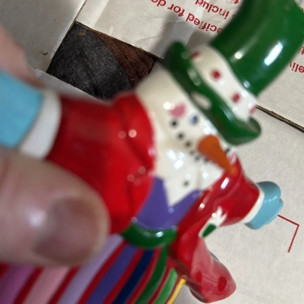 Vintage department 56 flat snowman ornament T29
